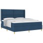 vidaXL Letto a molle con materasso blu 180x200 cm, in tessuto