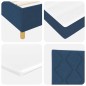 vidaXL Letto a molle con materasso blu 180x200 cm, in tessuto
