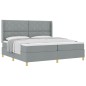 vidaXL Letto a Molle con Materasso Grigio Chiaro 200x200 cm in Tessuto vidaXL Letto a Molle con Materasso Grigio Chiaro 200x200 cm in Tessuto