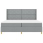 vidaXL Letto a Molle con Materasso Grigio Chiaro 200x200 cm in Tessuto vidaXL Letto a Molle con Materasso Grigio Chiaro 200x200 cm in Tessuto