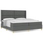 vidaXL Letto con molle e materasso grigio scuro 200x200 cm in tessuto