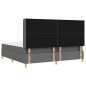 vidaXL Letto con molle e materasso grigio scuro 200x200 cm in tessuto