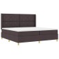 vidaXL Letto con molle e materasso marrone scuro, 200x200 cm in tessuto vidaXL Letto con molle e materasso marrone scuro, 200x200 cm in tessuto