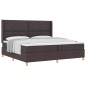 vidaXL Letto con molle e materasso marrone scuro, 200x200 cm in tessuto vidaXL Letto con molle e materasso marrone scuro, 200x200 cm in tessuto