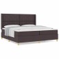 vidaXL Letto con molle e materasso marrone scuro, 200x200 cm in tessuto vidaXL Letto con molle e materasso marrone scuro, 200x200 cm in tessuto