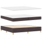 vidaXL Letto con molle e materasso marrone scuro, 200x200 cm in tessuto vidaXL Letto con molle e materasso marrone scuro, 200x200 cm in tessuto