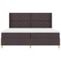 vidaXL Letto con molle e materasso marrone scuro, 200x200 cm in tessuto vidaXL Letto con molle e materasso marrone scuro, 200x200 cm in tessuto