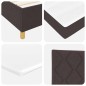vidaXL Letto con molle e materasso marrone scuro, 200x200 cm in tessuto vidaXL Letto con molle e materasso marrone scuro, 200x200 cm in tessuto