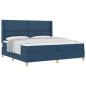 vidaXL Letto a Molle con Materasso Blu - 200x200 cm in Tessuto