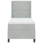 Letto Box Spring con Materasso Grigio Chiaro 80x200 cm in Velluto