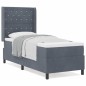 vidaXL Letto a Rete con Materasso Grigio Scuro 80x200 cm in Velluto vidaXL Letto a Rete con Materasso Grigio Scuro 80x200 cm in Velluto