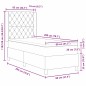 vidaXL Letto a Rete con Materasso Grigio Scuro 80x200 cm in Velluto vidaXL Letto a Rete con Materasso Grigio Scuro 80x200 cm in Velluto