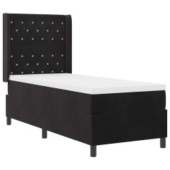 vidaXL Letto Box Spring con Materasso Nero 80x200 cm Velluto