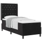 vidaXL Letto Box Spring con Materasso Nero 80x200 cm Velluto