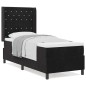 vidaXL Letto Box Spring con Materasso Nero 80x200 cm Velluto