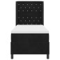 vidaXL Letto Box Spring con Materasso Nero 80x200 cm Velluto