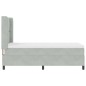 Letto Box Spring vidaXL con Materasso Grigio Chiaro 90x190 cm Velluto Letto Box Spring vidaXL con Materasso Grigio Chiaro 90x190 cm Velluto