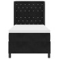 vidaXL Letto a Molle con Materasso Nero 90x190 cm Velluto vidaXL Letto a Molle con Materasso Nero 90x190 cm Velluto
