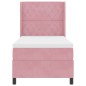 vidaXL Letto Box Spring con Materasso Rosa 90x190 cm Velluto