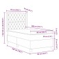 vidaXL Letto Box Spring con Materasso Grigio Chiaro 90x200 cm in Velluto