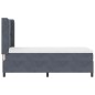 vidaXL Letto Box Spring con Materasso Grigio Scuro 90x200 cm in Velluto