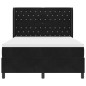 Letto a Molle con Materasso vidaXL Nero 140x200 cm Velluto Letto a Molle con Materasso vidaXL Nero 140x200 cm Velluto