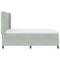vidaXL Letto Box Spring con Materasso Grigio Chiaro 160x200 cm Velluto vidaXL Letto Box Spring con Materasso Grigio Chiaro 160x200 cm Velluto