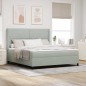 vidaXL Letto a Box con Materasso Grigio Chiaro 180x200 cm Velluto vidaXL Letto a Box con Materasso Grigio Chiaro 180x200 cm Velluto