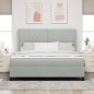 vidaXL Letto a Box con Materasso Grigio Chiaro 180x200 cm Velluto vidaXL Letto a Box con Materasso Grigio Chiaro 180x200 cm Velluto