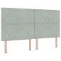 vidaXL Letto a Box con Materasso Grigio Chiaro 180x200 cm Velluto vidaXL Letto a Box con Materasso Grigio Chiaro 180x200 cm Velluto