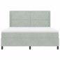 vidaXL Letto a Box con Materasso Grigio Chiaro 180x200 cm Velluto vidaXL Letto a Box con Materasso Grigio Chiaro 180x200 cm Velluto