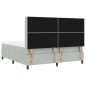 vidaXL Letto a Box con Materasso Grigio Chiaro 180x200 cm Velluto vidaXL Letto a Box con Materasso Grigio Chiaro 180x200 cm Velluto