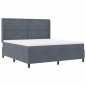 vidaXL Letto Box Spring con Materasso Grigio Scuro 180x200 cm in Velluto vidaXL Letto Box Spring con Materasso Grigio Scuro 180x200 cm in Velluto