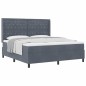 vidaXL Letto Box Spring con Materasso Grigio Scuro 180x200 cm in Velluto vidaXL Letto Box Spring con Materasso Grigio Scuro 180x200 cm in Velluto