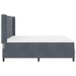 vidaXL Letto Box Spring con Materasso Grigio Scuro 180x200 cm in Velluto vidaXL Letto Box Spring con Materasso Grigio Scuro 180x200 cm in Velluto