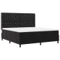 vidaXL Letto a Molle con Materasso Nero 180x200 cm Velluto