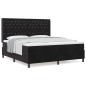 vidaXL Letto a Molle con Materasso Nero 180x200 cm Velluto