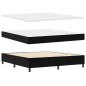 vidaXL Letto a Molle con Materasso Nero 180x200 cm Velluto