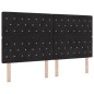 vidaXL Letto a Molle con Materasso Nero 180x200 cm Velluto