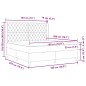 vidaXL Letto a Molle con Materasso Nero 180x200 cm Velluto