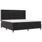 Letto Box Spring vidaXL con Materasso Nero 200x200 cm Velluto