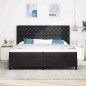 Letto Box Spring vidaXL con Materasso Nero 200x200 cm Velluto
