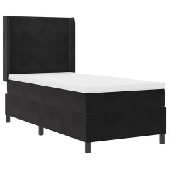vidaXL Letto Box Spring con Materasso Nero 80x200 cm in Velluto