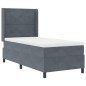 vidaXL Letto Box Spring con Materasso Grigio Scuro 90x190 cm Velluto vidaXL Letto Box Spring con Materasso Grigio Scuro 90x190 cm Velluto