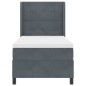 vidaXL Letto Box Spring con Materasso Grigio Scuro 90x190 cm Velluto vidaXL Letto Box Spring con Materasso Grigio Scuro 90x190 cm Velluto