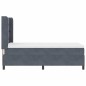 vidaXL Letto Box Spring con Materasso Grigio Scuro 90x190 cm Velluto vidaXL Letto Box Spring con Materasso Grigio Scuro 90x190 cm Velluto