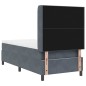 vidaXL Letto Box Spring con Materasso Grigio Scuro 90x190 cm Velluto vidaXL Letto Box Spring con Materasso Grigio Scuro 90x190 cm Velluto