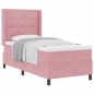 Letto Box Spring vidaXL con Materasso Rosa 90x190 cm in Velluto