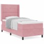 Letto Box Spring vidaXL con Materasso Rosa 90x190 cm in Velluto