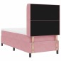 Letto Box Spring vidaXL con Materasso Rosa 90x190 cm in Velluto